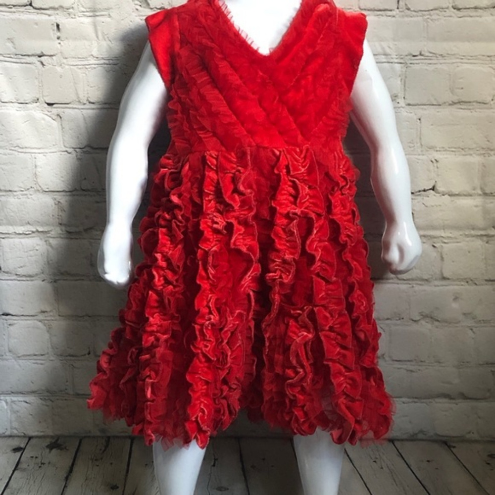 NWT Lemon Loves Lime Girls Ruffle Layette Dress